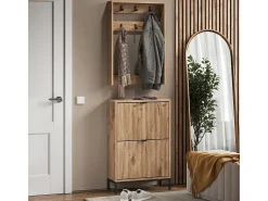 Outlet Vicco Guarda-roupa carvalho viking 60x24x92 eliza Natural escuro