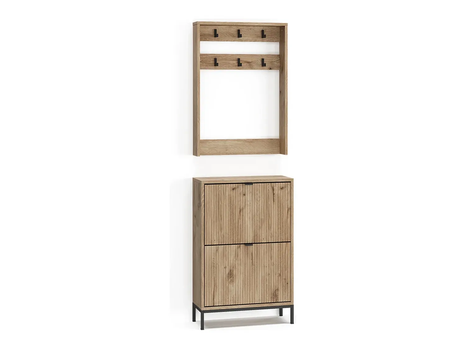 Outlet Vicco Guarda-roupa carvalho viking 60x24x92 eliza Natural escuro