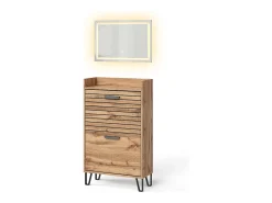 Móvel De Entrada|Vicco Guarda-roupa carvalho wotan 59.8x25x100 amber Natural escuro