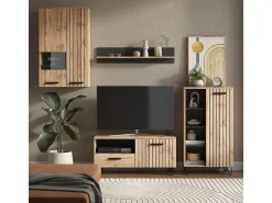 Móvel De Entrada|Vicco Guarda-roupa carvalho wotan 59.8x25x100 amber Natural escuro