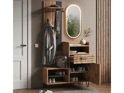 Móvel De Entrada*Vicco Guarda-roupa carvalho wotan 100x38x100 amber Natural escuro