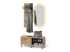Discount Vicco Guarda-roupa carvalho wotan 100x38x100 amber Natural escuro