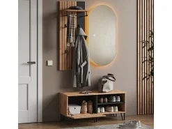 Móvel De Entrada|Vicco Guarda-roupa carvalho wotan 43x26.6x110 amber Natural escuro