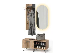 Móvel De Entrada|Vicco Guarda-roupa carvalho wotan 43x26.6x110 amber Natural escuro