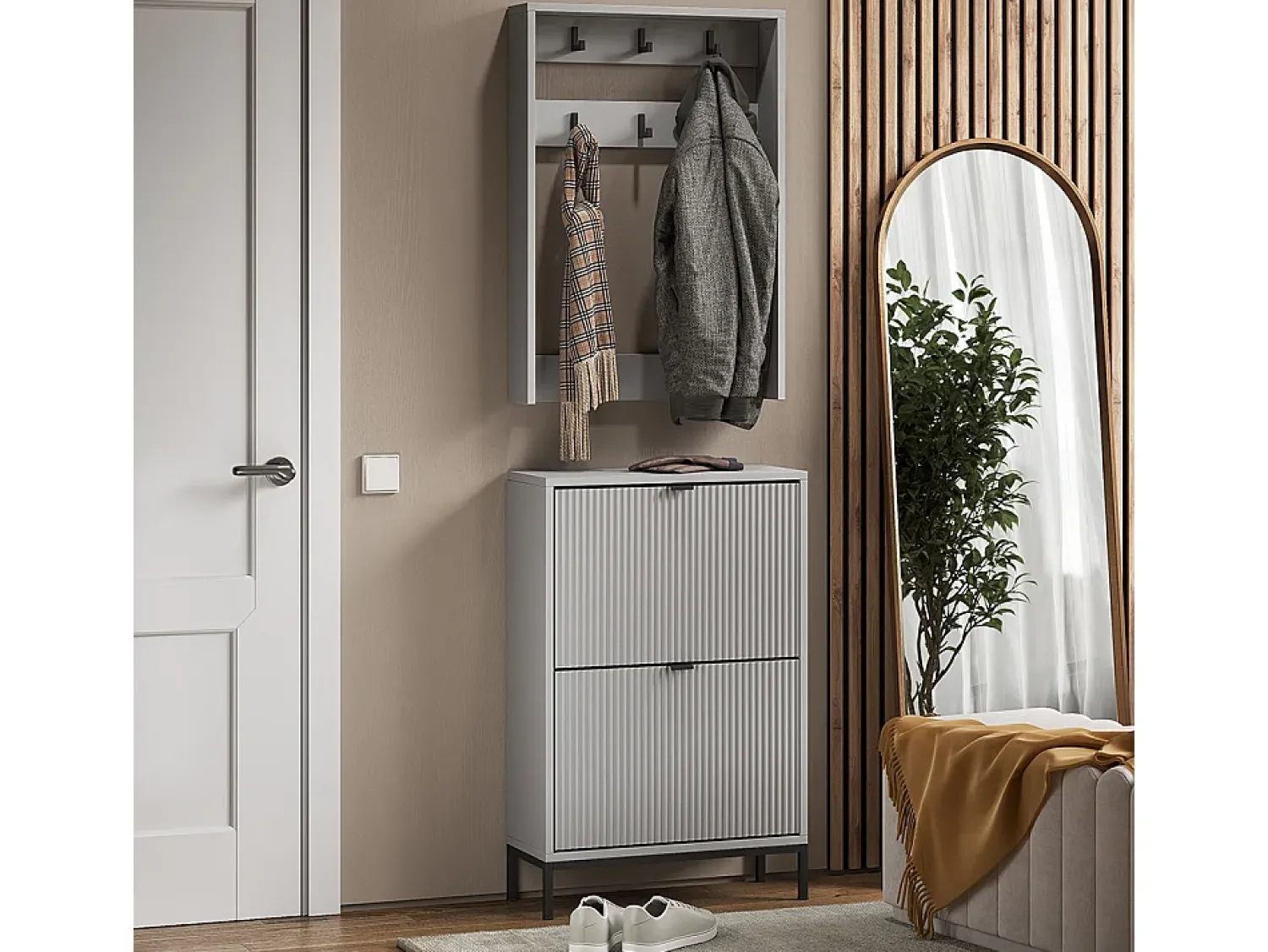 Móvel De Entrada|Vicco Guarda-roupa cinza 60x24x92 eliza Cinzento