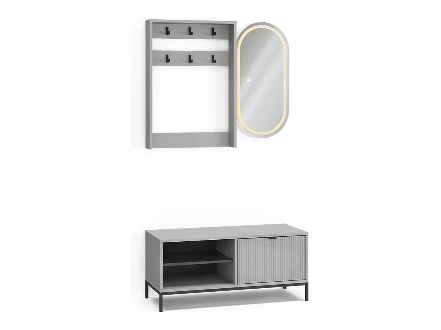 Móvel De Entrada|Vicco Guarda-roupa cinza 100x40x45 eliza Cinzento