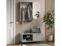 Móvel De Entrada|Vicco Guarda-roupa cinza 100x40x45 eliza Cinzento