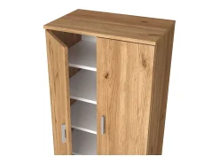 Online Guarda-roupa moderno de carvalho natural para corredor de sapatos Rhin Castanho