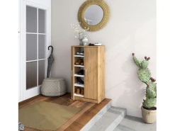Online Guarda-roupa moderno de carvalho natural para corredor de sapatos Rhin Castanho