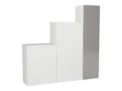 Móvel De Entrada|Vente-unique Guarda-roupa modular com 1 espelho e 3 portas - TELEZA Branco
