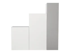 Móvel De Entrada|Vente-unique Guarda-roupa modular com 1 espelho e 3 portas - TELEZA Branco