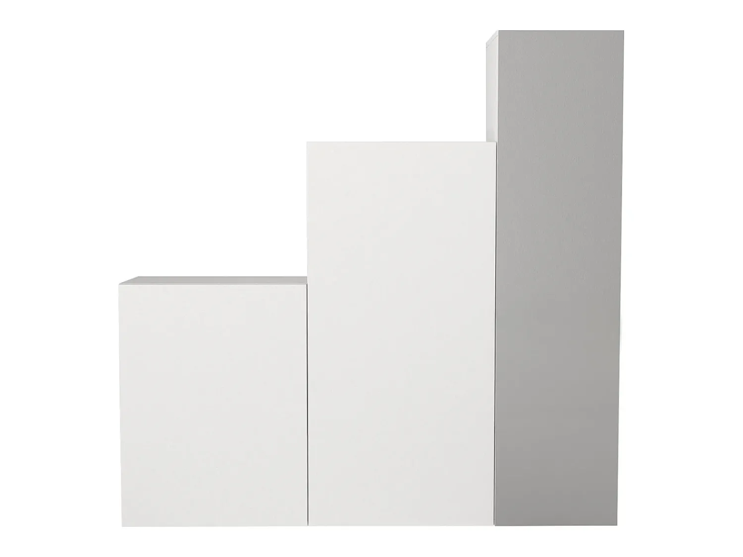Móvel De Entrada|Vente-unique Guarda-roupa modular com 1 espelho e 3 portas - TELEZA Branco