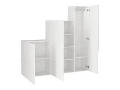 Móvel De Entrada|Vente-unique Guarda-roupa modular com 1 espelho e 3 portas - TELEZA Branco