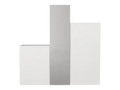 Móvel De Entrada|Vente-unique Guarda-roupa modular com 1 espelho e 3 portas - TELEZA Branco