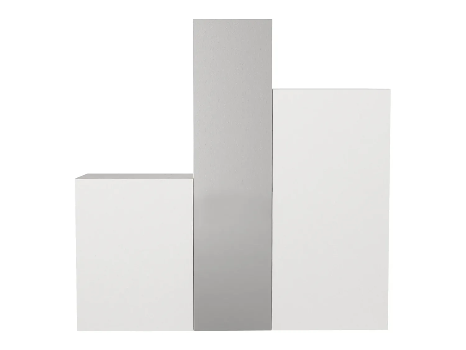 Móvel De Entrada|Vente-unique Guarda-roupa modular com 1 espelho e 3 portas - TELEZA Branco