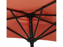 New vidaxl Guarda-sol Semicircular de Alumínio Terracota 270x144 cm para Varanda