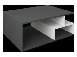 Mesa De Centro| haaus Mesa de centro Tapa, Antracite/Branco, 80 x 50 x 40 cm Cinza antracite
