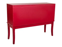 Consola* Hall de entrada de madeira para a casa Vermelho