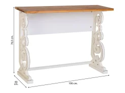 Consola| Hall de entrada em madeira laqueada branca Branco