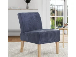 Dorel Home Hazen | Cadeira Lounge em Tecido Marinho^ Poltrona