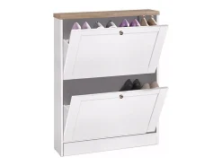 Loft24 Heide | Sapateira com 2 portas basculantes em Wood Look White^ Móvel De Arrumação|Sapateira