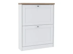 Loft24 Heide | Sapateira com 2 portas basculantes em Wood Look White^ Móvel De Arrumação|Sapateira