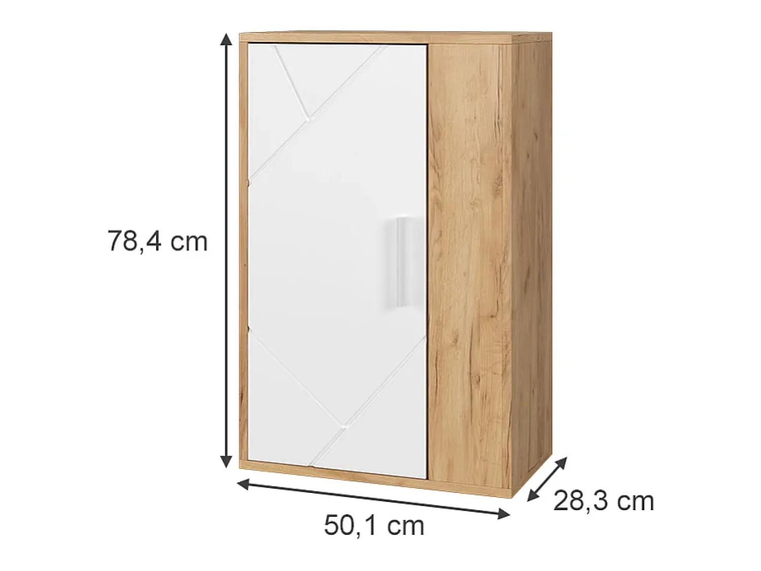 New Vicco Hängeschrank carvalho goldkraft/branco 50.1x28.3x78.4 berno Natural escuro
