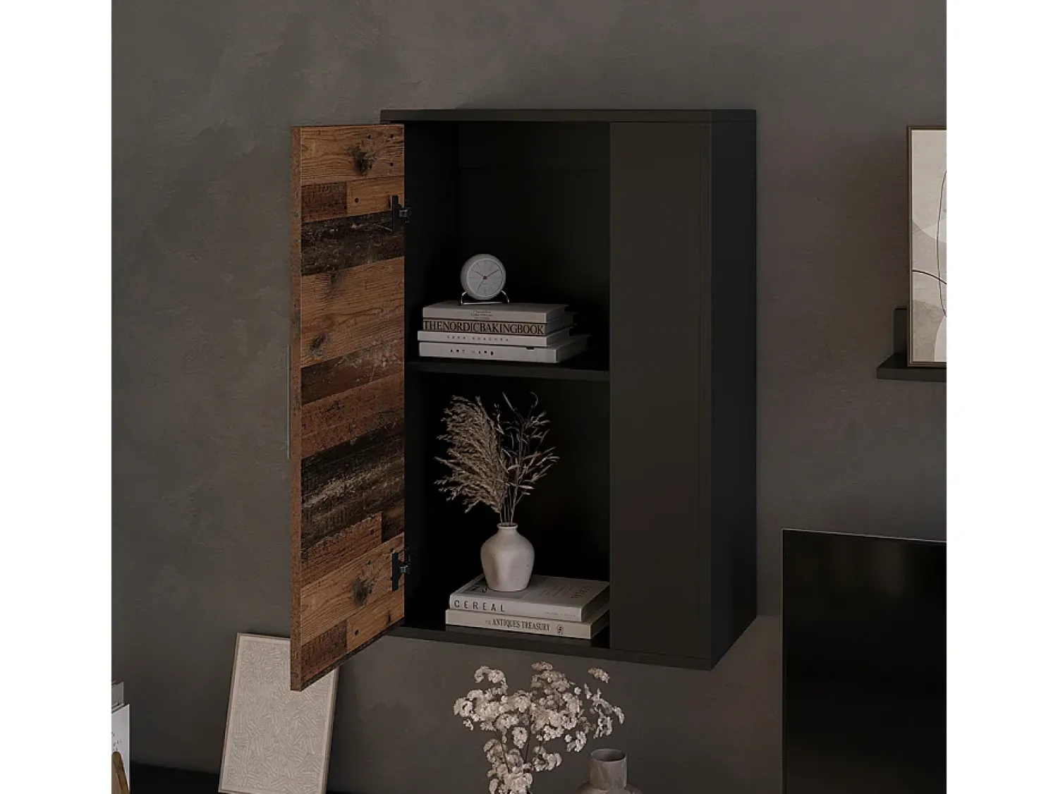 Sale Vicco Hängeschrank /estilo antigo 50.1x28.3x78.4 berno Preto