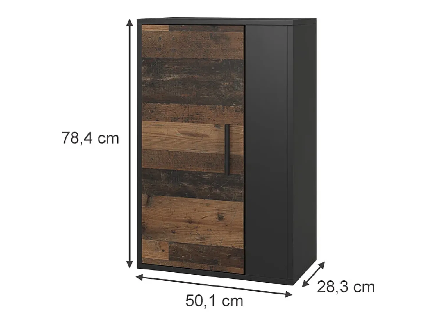 Sale Vicco Hängeschrank /estilo antigo 50.1x28.3x78.4 berno Preto