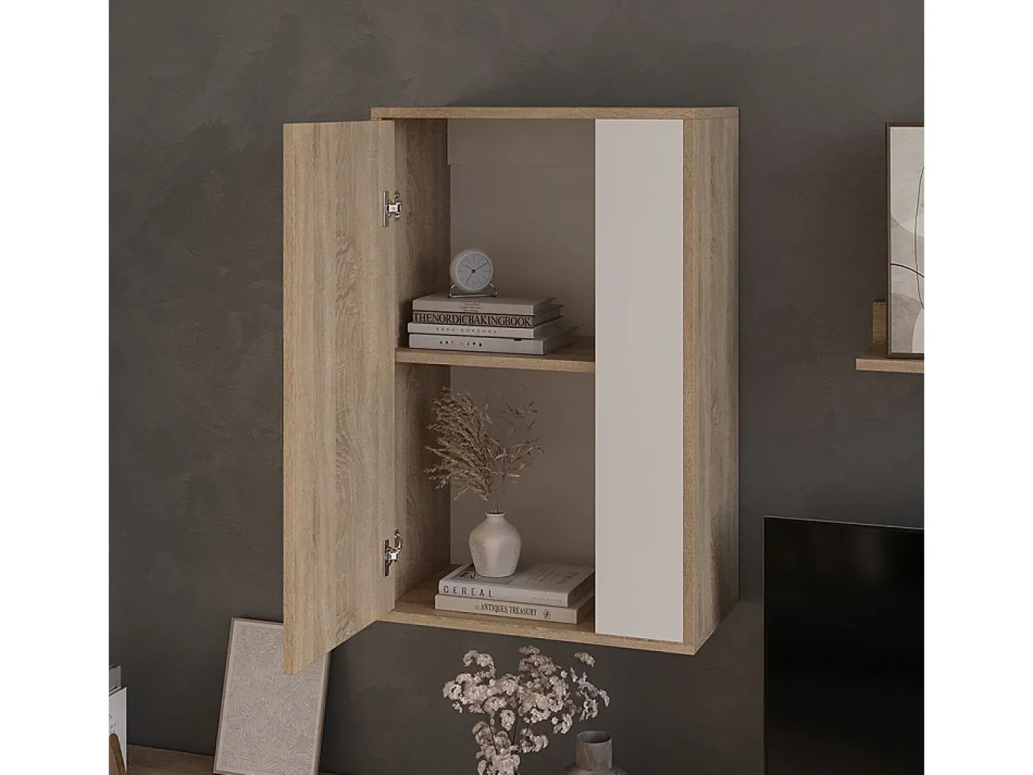 Prateleira|Vicco Hängeschrank sonoma/branco 50.1x28.3x78.4 berno Natural claro