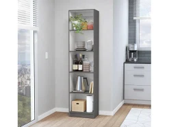 Prateleira|TuHome Home Xs Estante de livros em melamina, com 5 prateleiras e design elegante 180.60 cm X 45 cm X 29.89 cm , Multicolor Multicor
