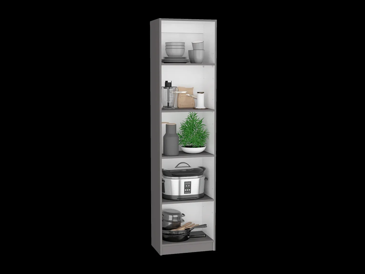 Prateleira|TuHome Home Xs Estante de livros em melamina, com 5 prateleiras e design elegante 180.60 cm X 45 cm X 29.89 cm , Multicolor Multicor