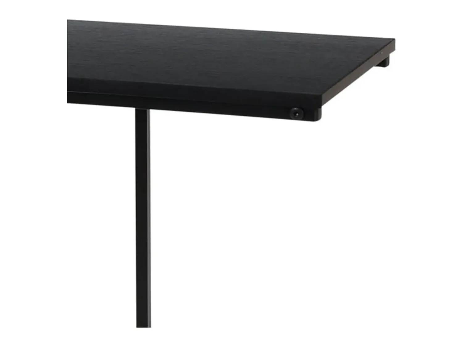 H&S Collection Mesa auxiliar con superficie de MDF negro^ Mesa De Apoio