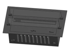 Lareira* Invapo Insert 700 Lareira a vapor embutida - Chama 3D multicolorida, app, tanque 1,2 l, recarga automática - 70 cm Preto