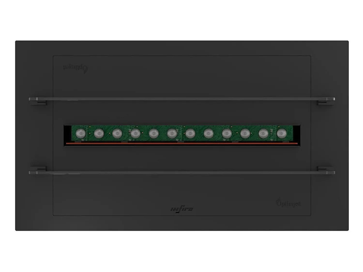 Lareira* Invapo Insert 700 Lareira a vapor embutida - Chama 3D multicolorida, app, tanque 1,2 l, recarga automática - 70 cm Preto