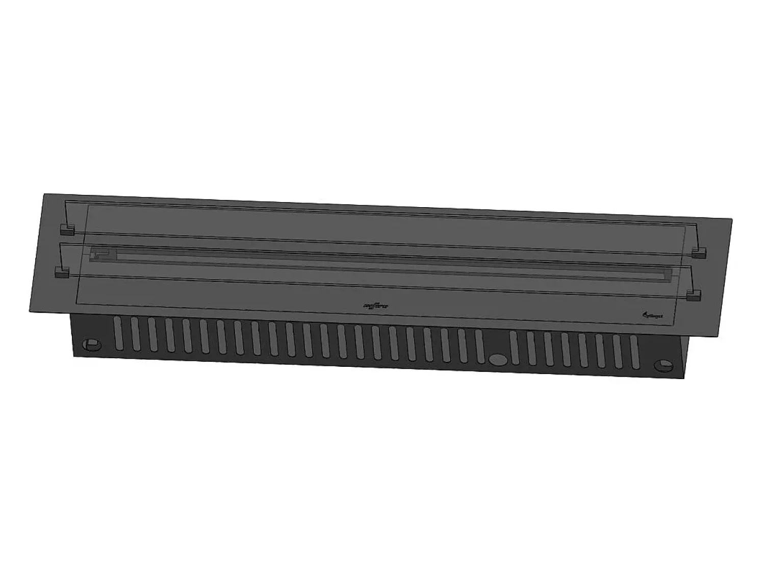 Lareira| Invapo Insert 1800 Lareira embutida a vapor de água - Chama multicolorida, efeito 3D e controle por aplicativo, tanque de 3,6 l - 180 cm Preto