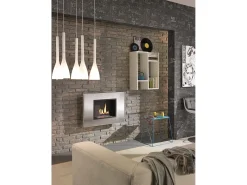 Online Inverno j. - Biolareira de parede em aço cromado Cinzento