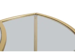 Clearance JOGO DE MESAS DE CENTRO TRIÂNGULO 3 PCS CM Ø 60X50-50X45-40X40 Dourado