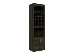 Móvel De Bar*TuHome Kava Espresso Melamine Bar Cabinet with Cup Shelf and Lower Cabinet, 180.6 cm X 51 cm X 34 cm, Multicolor Multicor