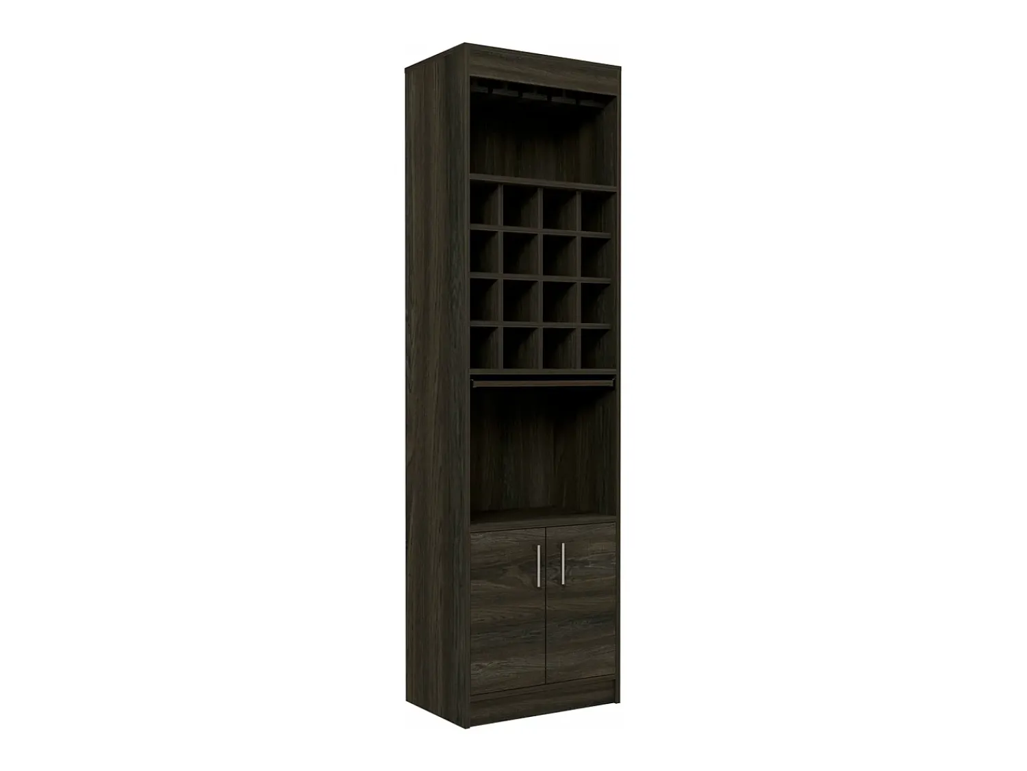 Móvel De Bar*TuHome Kava Espresso Melamine Bar Cabinet with Cup Shelf and Lower Cabinet, 180.6 cm X 51 cm X 34 cm, Multicolor Multicor