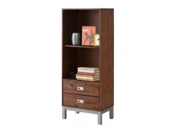 Biblioteca*Loft24 Kenya | Estante com 2 Gavetas em Madeira de Acácia Castanha Castanho