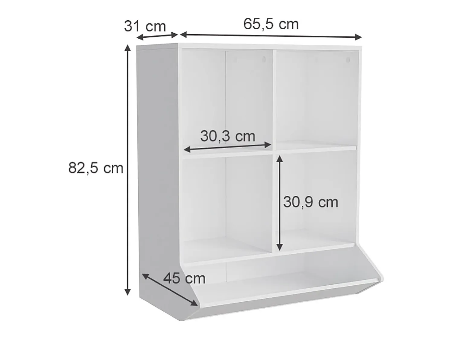 Prateleira|Vicco Kinderregal 65.5x31x82.5 conny Branco