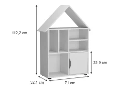 Prateleira|Vicco Kinderregal 71x32.1x112.2 estell Branco