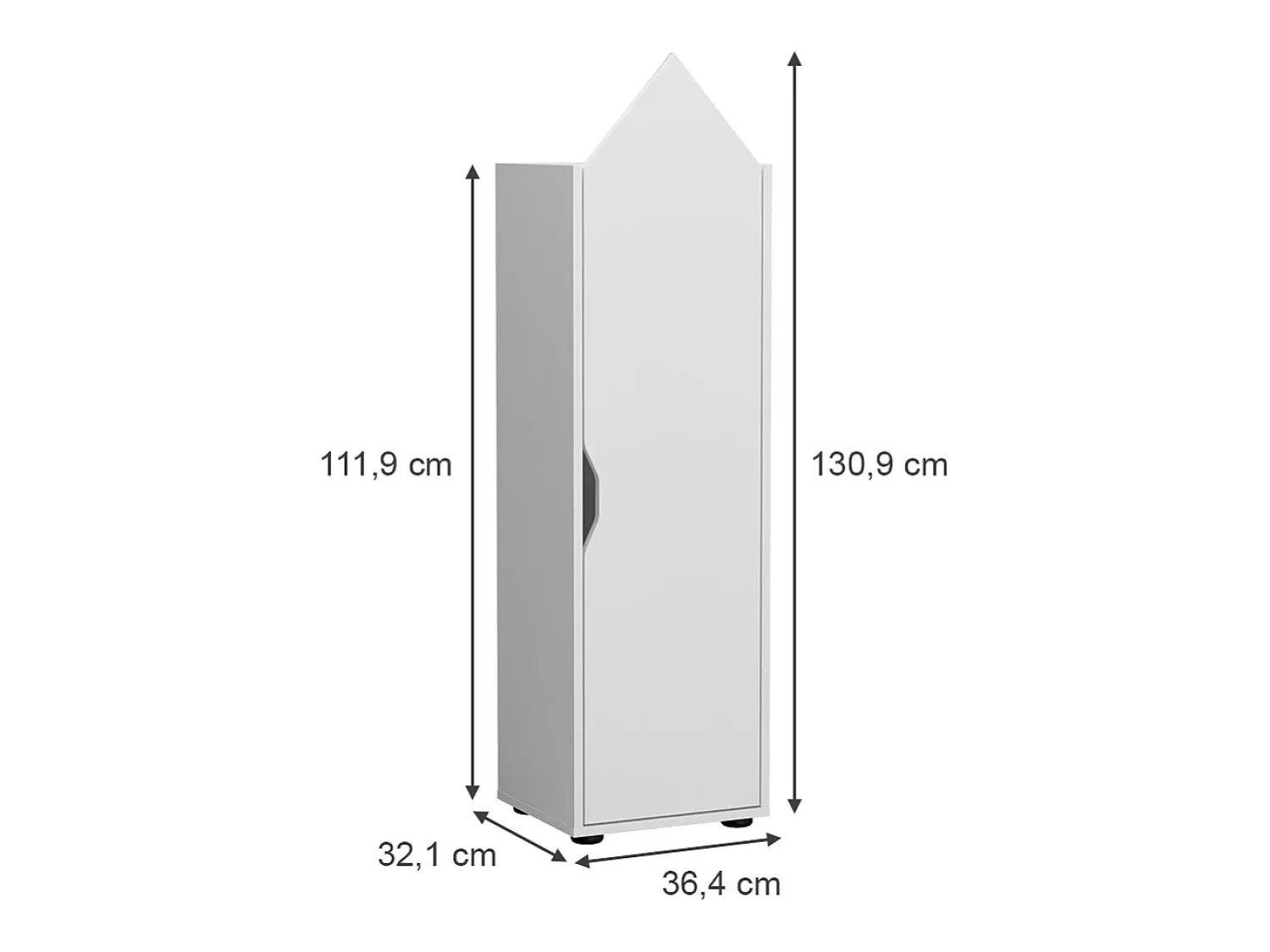 Prateleira|Vicco Kinderregal 36.4x32.1x130.9 estell Branco