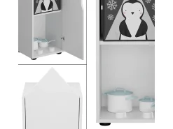 Prateleira|Vicco Kinderregal 36.4x32.1x130.9 estell Branco