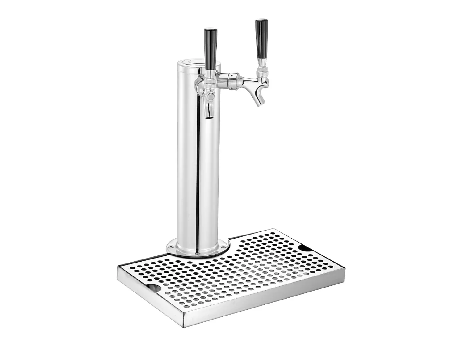 New Kit de Coluna de Cerveja SucceBuy, Kit de Coluna de Cerveja com Duplo Robô, Distribuidor de Cerveja e Bebida de Aço Inoxidável, para Bar Restaurante Prateado