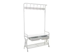 Consola| Kit para corredor com cabide de metal Branco
