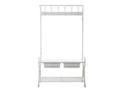 Consola| Kit para corredor com cabide de metal Branco