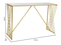 Consola* Kit para corredor em metal Dourado