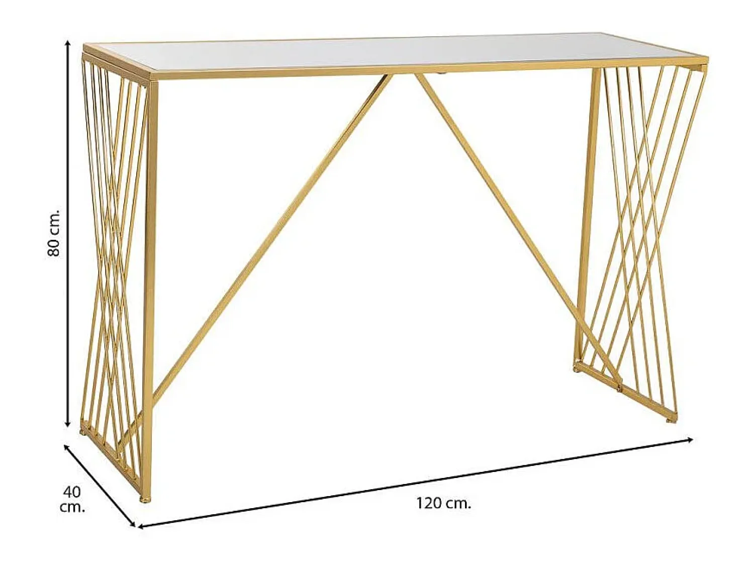 Consola* Kit para corredor em metal Dourado